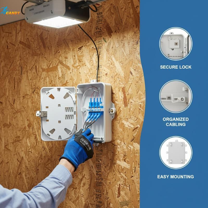 NDY 4 Core Fiber Optic Terminal Box FTTH Entry อุปกรณ์สําหรับ Enterprise Cabling Infrrastructure Hig
