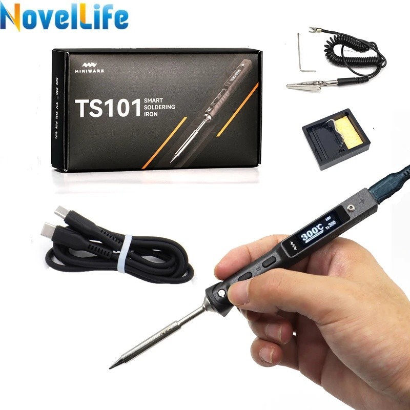 P9EJ ขายร้อนของแท้Original TS101 หัวแร้งไฟฟ้าปรับอุณหภูมิUSBแบบพกพาสถานีเชื่อมดิจิตอล 65W Mini TS100