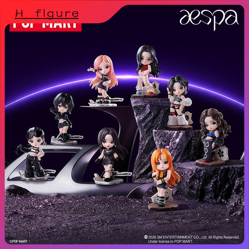 ของแท้ POPMART POPMART aespa Collection Series Figure-Made Mystery Box ของเล่นตกแต่งของขวัญ