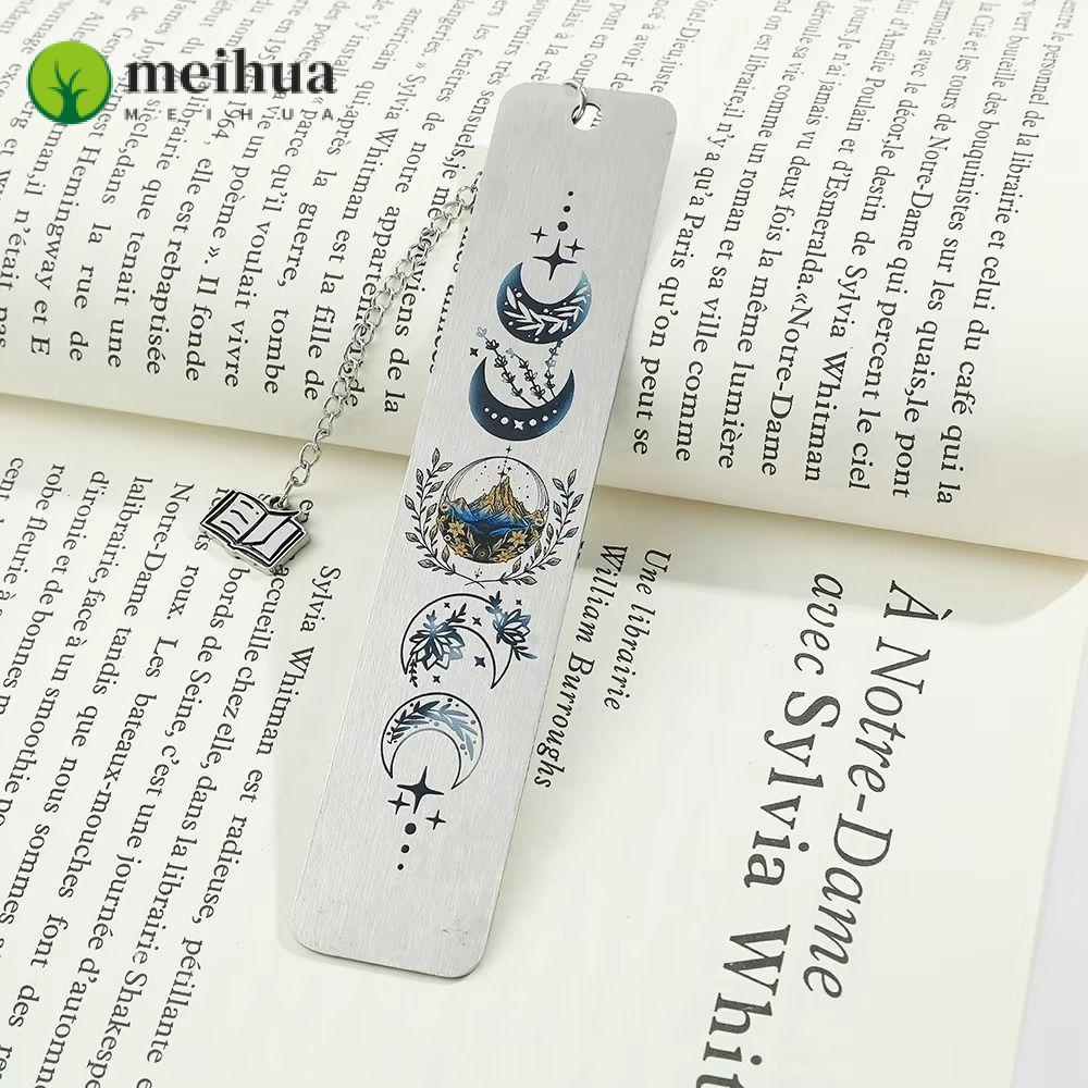 MEIHUA Book Mark, Personalized Moon Pattern Book Loves Stationery, Page-Marking Embellished Durable 