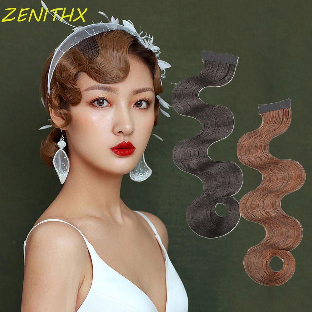 ZENITHX Curly Bangs Matte Wavy Hair Piece Hair Extension Cheongsam ผมสังเคราะห์