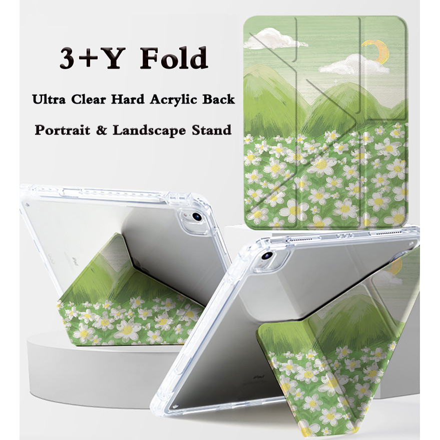 Floral Hills 3+Y เคส iPad Fold For Gen7 8 9 10.2"/Air1 2 Gen5 6 9.7"/Air6 7 8 11"/10th 11th 10.9"/Mi