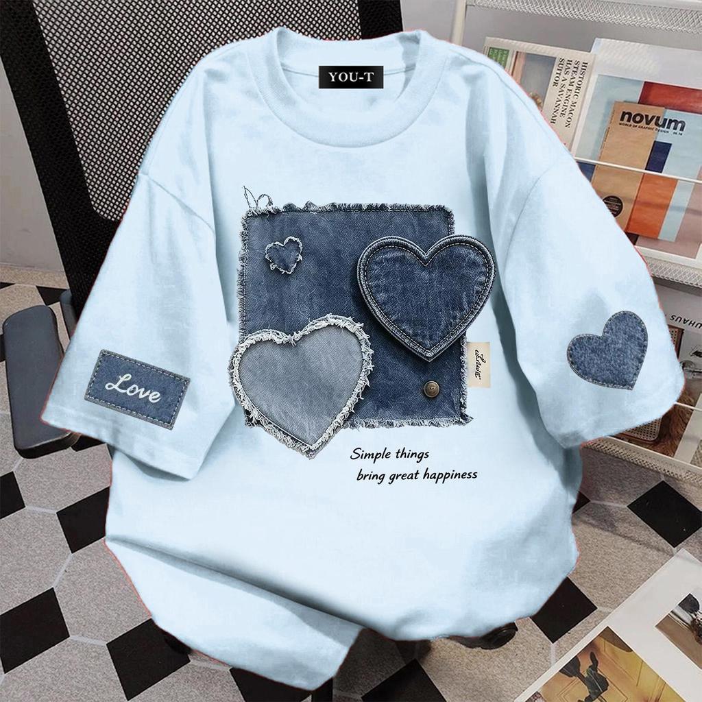 TeeTwoOneเสื้อยืดผ้าคอตตอน 100% “Cowboy Heart” ทรง Oversize คอกลม แขนสั้น ผ้านุ่มสบาย ใส่ได้ทุกวัน ฤดูร้อน ไซส์ S-3XL