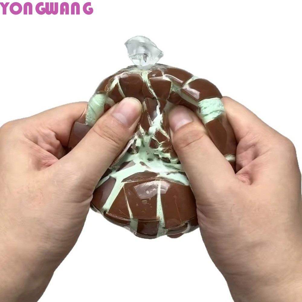 YONGWANG66HR ช็อกโกแลต Squish Ball, จําลองช็อกโกแลตกรอบเสียงกรอบ Ball ของเล่น, Fidget ของเล่น Handma