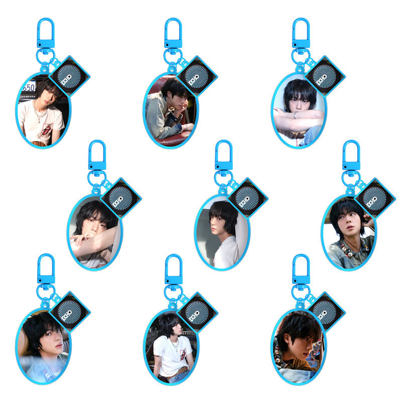 25 ปี Bulletproof Jin Echo Jin Echo Jin Echo พวงกุญแจอะคริลิคโทรศัพท์มือถือกระเป๋าเป้สะพายหลังจี้ St