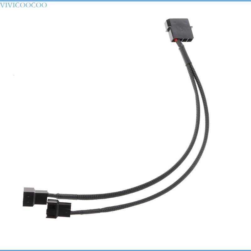 VIVI 4-Pin ชาย 3-Pin 4-Pin PWM สําหรับกรณีพัดลมอะแดปเตอร์เชื่อมต่อสาย 1 ถึง 2