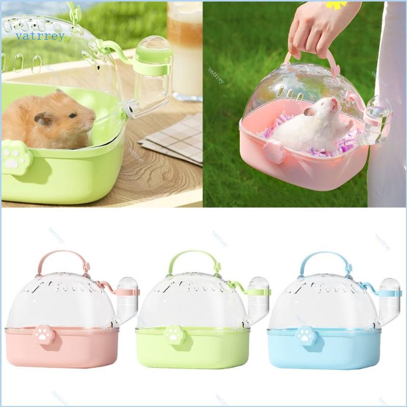 VA Hamster Outdoor Carriers CAGE Breathable Hamster Travel CAGE พร้อมขวดน้ํา