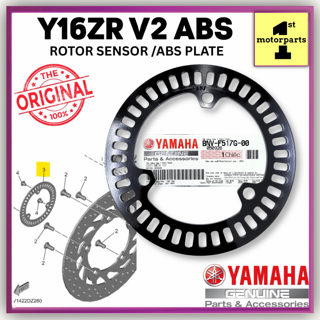 Y16ZR V2 ABS Y16 Y16Z SENSOR ABS PLATE BNV-F517G YAMAHA