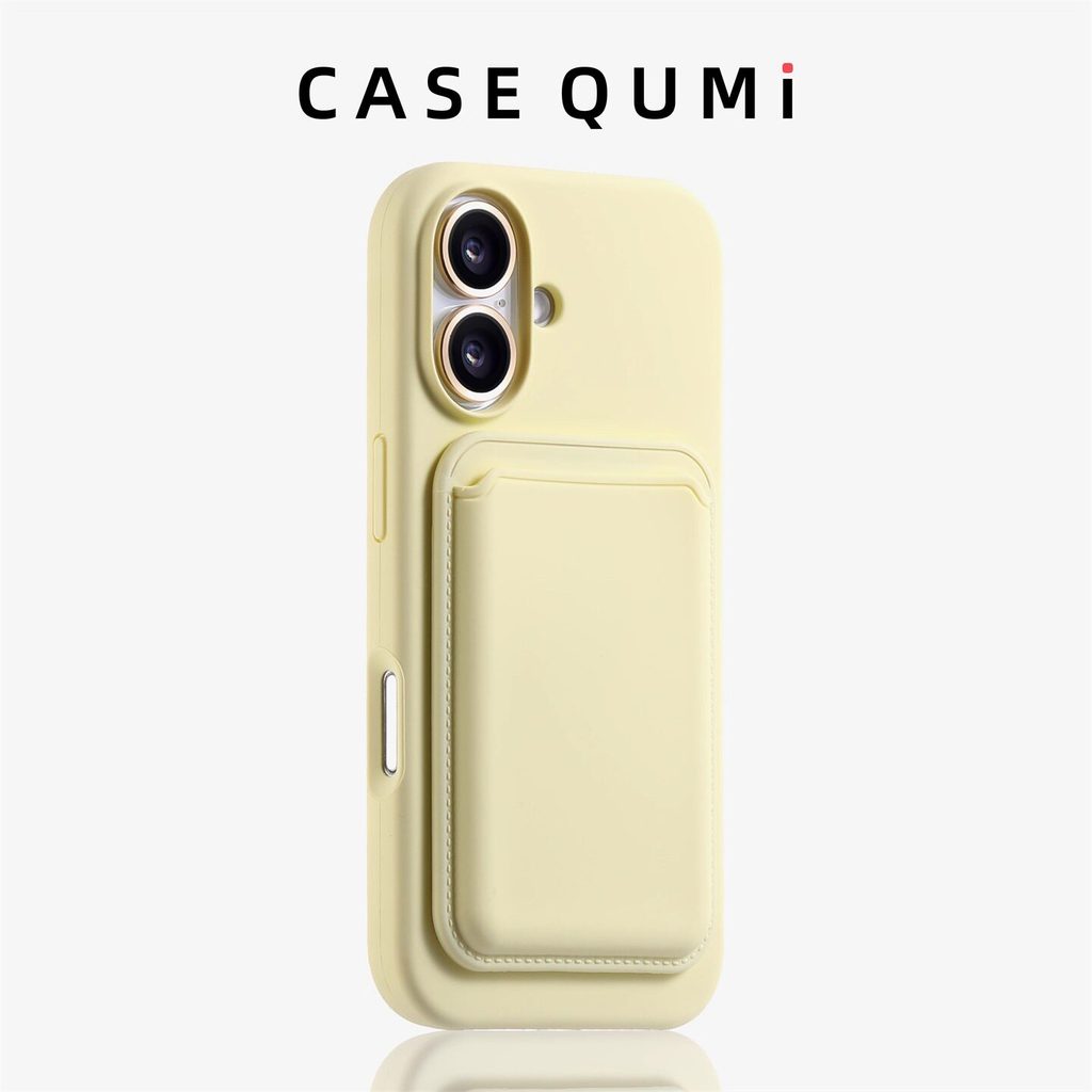 case s25 ultra เคส samsung s25 ultra High-End Niche Design ครีมสีเหลืองขนาดใหญ่-Hole Magnetic Card H