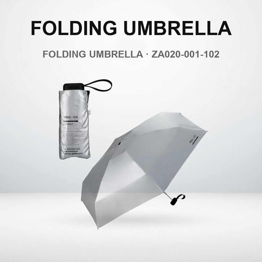 ร่มพับกันแดดกันฝนผู้ชาย Wpc. IZA ZA020-001-102 สีเงิน | Wpc. IZA ZA020-001-102 Men's Folding Umbrell