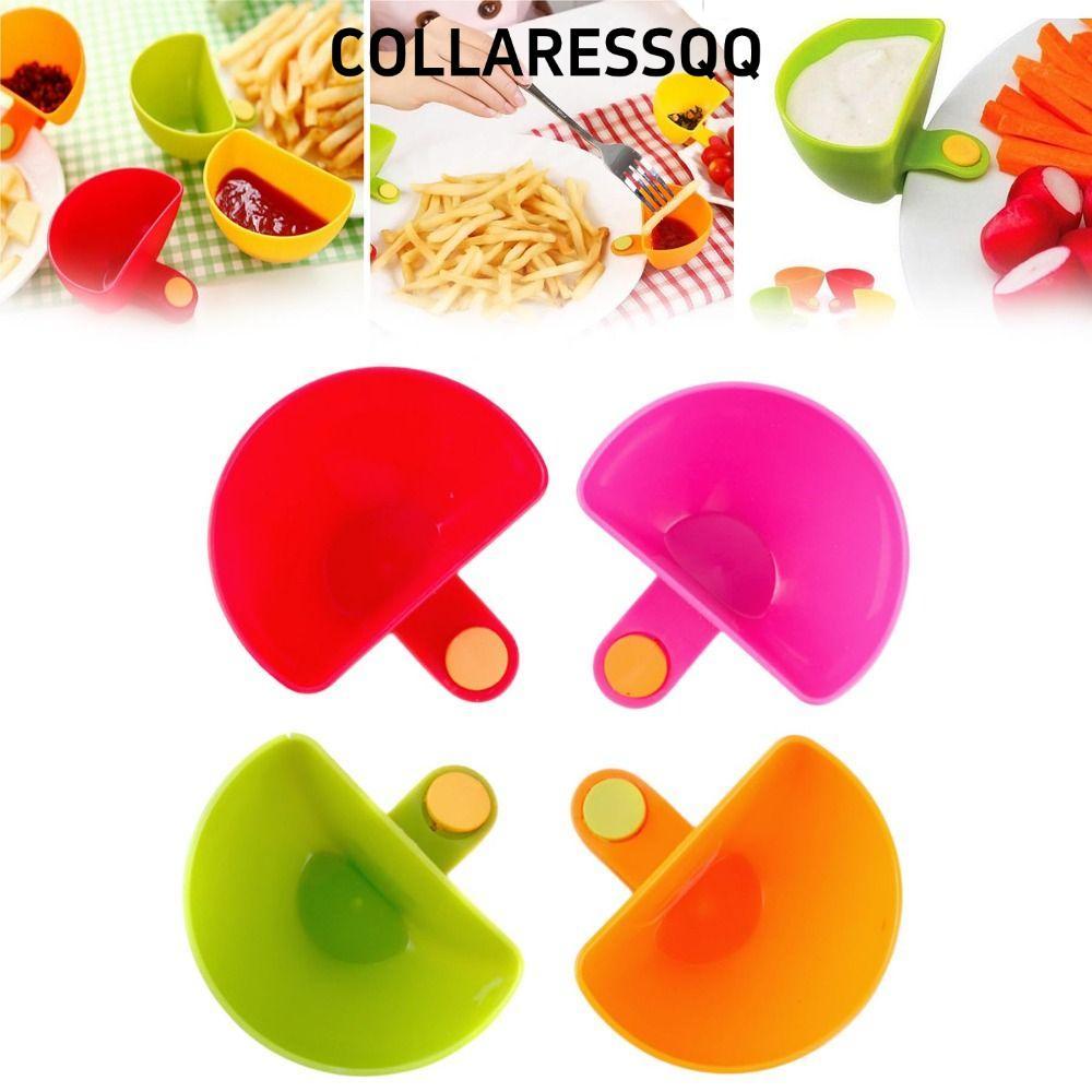COLLARESSQQ Spices Dip Container Bowl, Clip-On Multi-Purpose Dip Clip Bowl, ทนทานสีสันพลาสติก Gadget