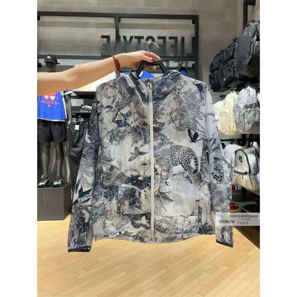 Nike Nike Nike ACG Outdoor Windbreaker Jacket 2025 Summer Male Animal Pattern Jacket HJ2886-085