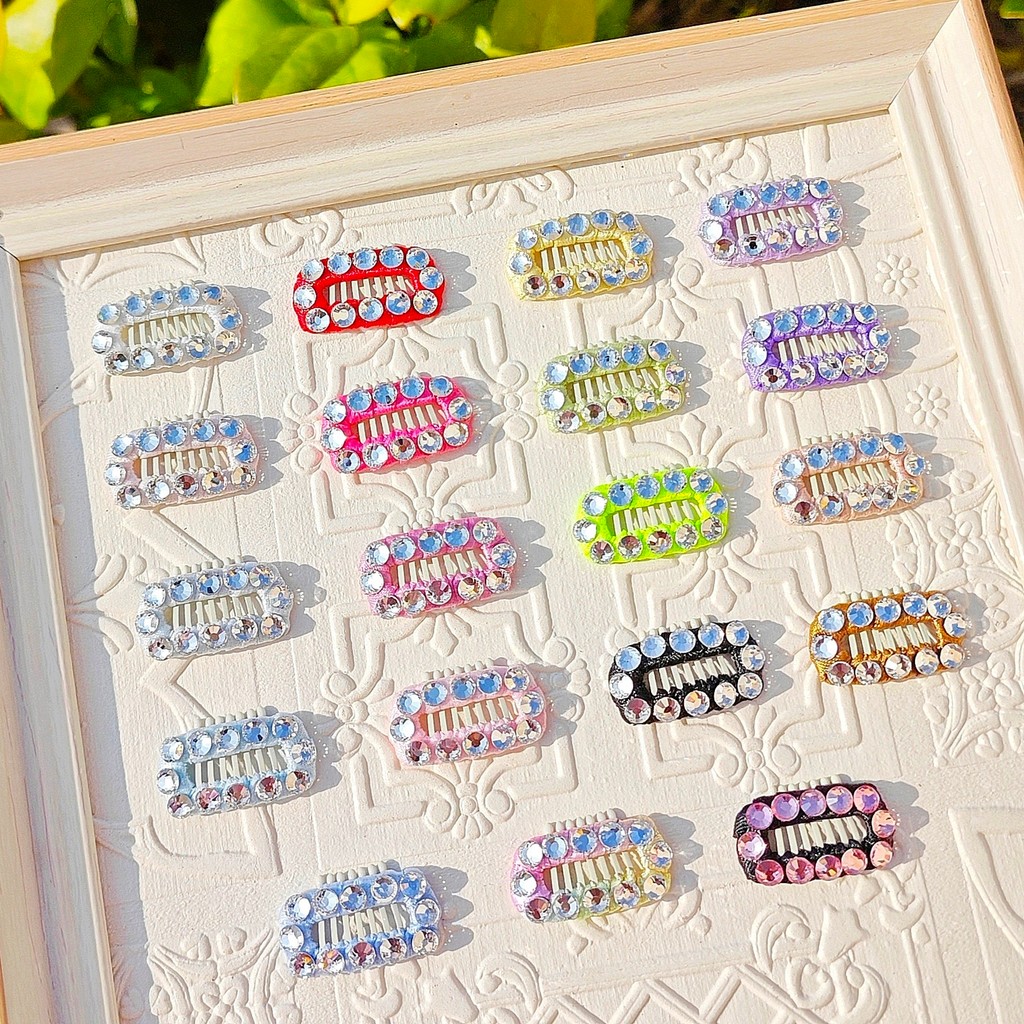 Pet Hairpin bb Comb Clip Full Diamond Full Diamond Super กระพริบสุนัขขนยาว Shih Tzu Bichon Matese No
