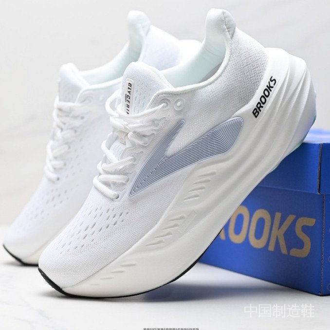 Brooks Brooks Glycerin Max Super Glycerin ThickSoled Marathon Cushioning รองเท้าวิ่งสีขาว JFS PQB2