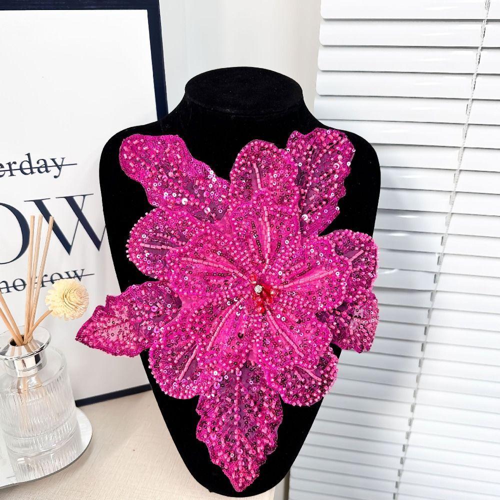 QINTESSA ดอกไม้ Multi-layer Appliques,เลื่อมขนาดใหญ่เสื้อผ้าแพทช์,DIY 3Dปักเสื้อผ้าเข็มกลัดเสื้อผ้าAppliqueผู้หญิง