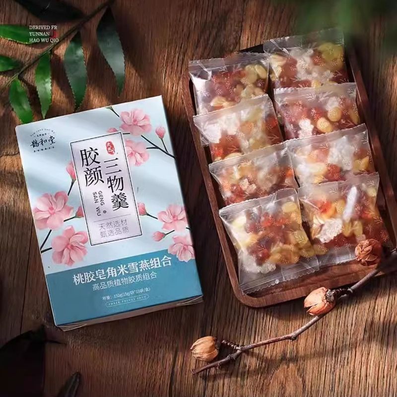 No Impurries Peach Gum Snow Swallow Soap Corner Rice Combine Matching Premium Tremella Peach Gum แห้