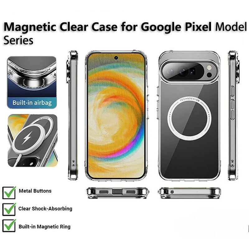 SG 24H SHIP Luxury โปร่งใสสําหรับ Google Pixel 11 Pro XL ไร้สายชาร์จ Soft Clear สําหรับ Pixel 11/10 