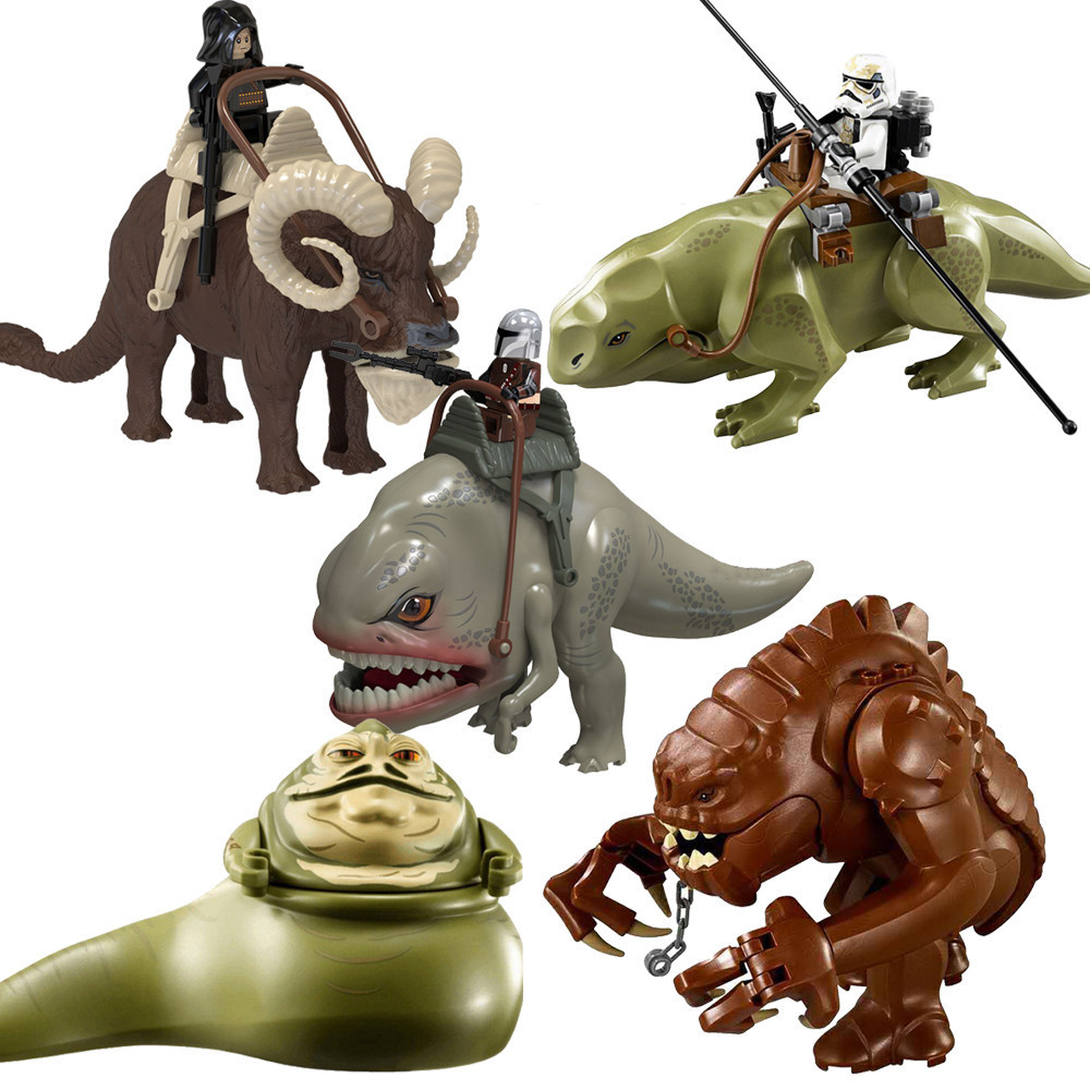บล็อกตัวต่อกองทัพอวกาศทะเลทราย เหล่านักรบและสิ่งมีชีวิตต่างดาว Dewback Sandtrooper Jabba