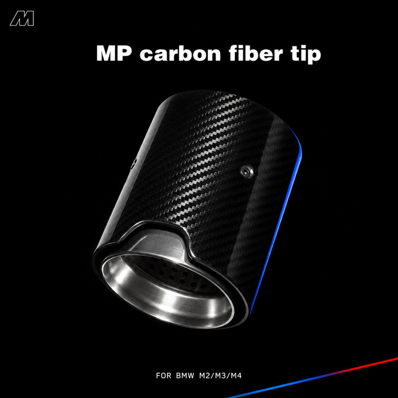 เหมาะสําหรับรถ BMW M2M3M4 คอหางดัดแปลง MP ไอเสียคาร์บอนไฟเบอร์หางคอตกแต่งท่อไอเสียหัวฉีดหาง W