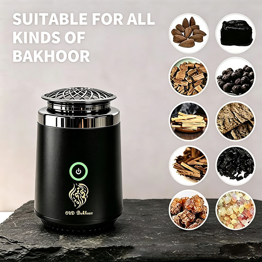[ของแท้] เตาเผากำยานไฟฟ้า Mini Bakhoor Burner แบบพกพา สำหรับธูป เรซิน บ้าน ออฟฟิศ และเดินทาง