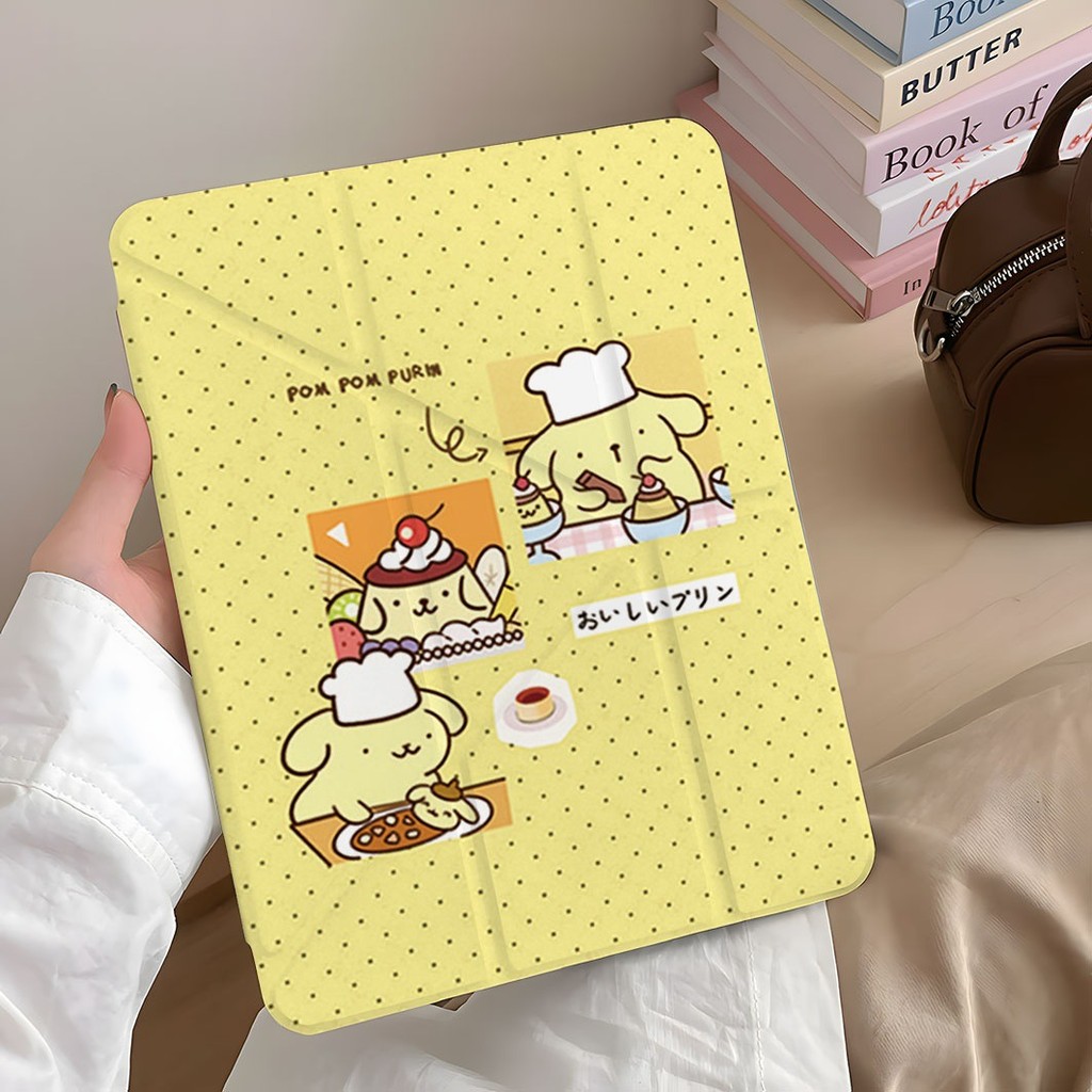 [โชคดี] Chef Pudding Dog ipad pro37 cm air6 Protective Case 10/9/8 Generation A16 Tablet Case MINI7 