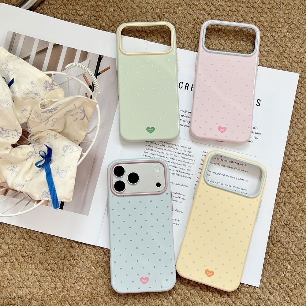เคสลายจุด Jelly macaron สําหรับ iPhone 17ProMax,16,151413โปรกันกระแทก 1112