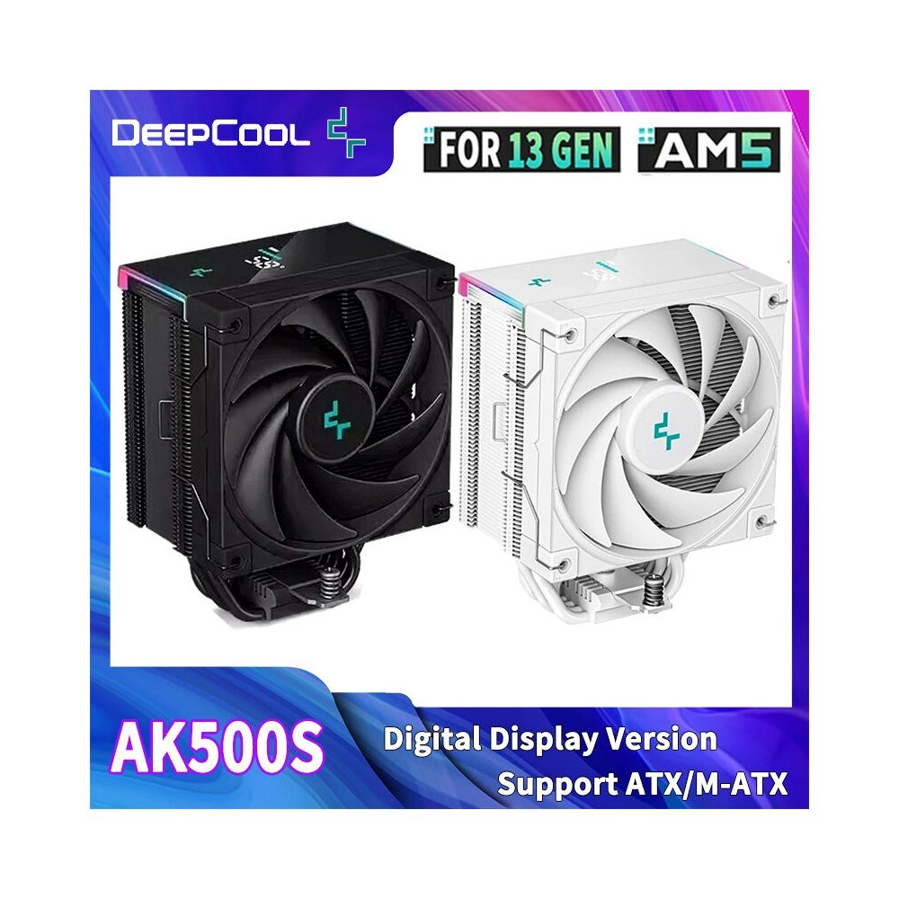 DeepCool AK500S จอแสดงผลดิจิตอล CPU Cooler 5 ท่อความร้อน TDP 240W Cooling ATX PC หม้อน้ําสําหรับ LGA
