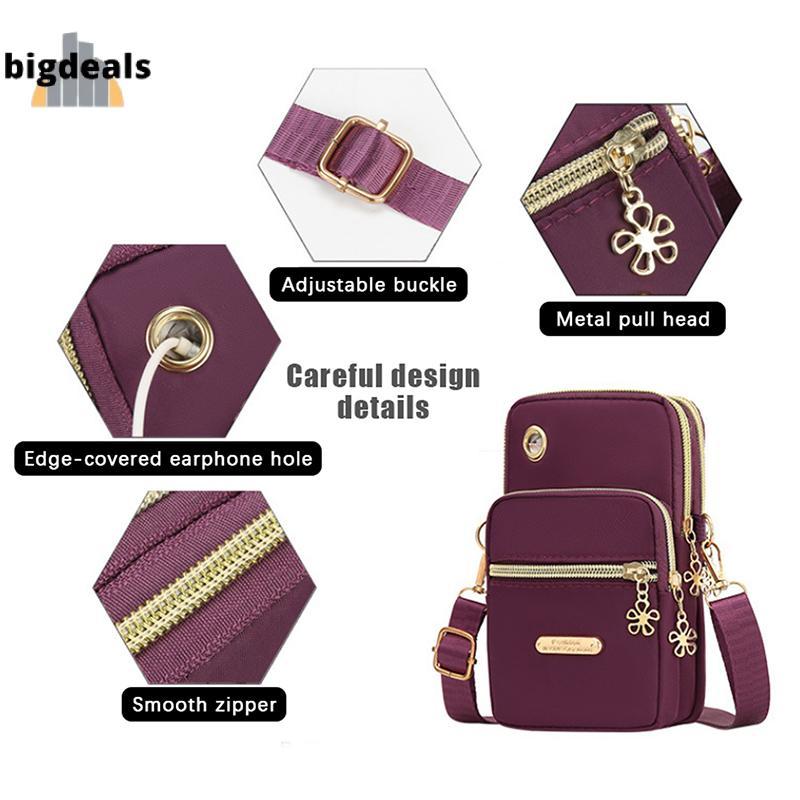 Blossom Bazaar โทรศัพท์มือถือ Crossbody กระเป๋าสําหรับผู้หญิงแฟชั่นผู้หญิงไหล่กระเป๋าโทรศัพท์มือถือก