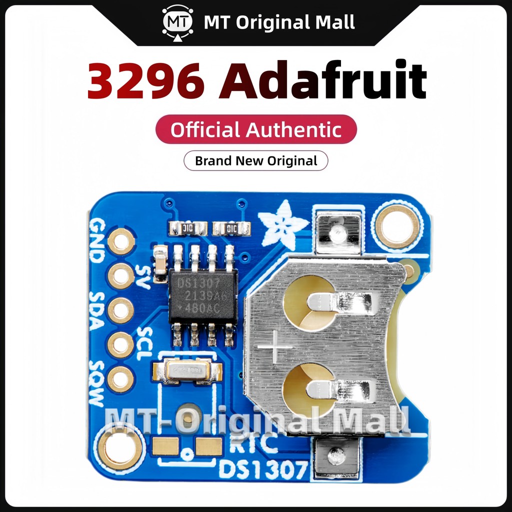 MT-Original Mall 3296 Adafruit DS1307 นาฬิกาเวลาจริงประกอบ Breakout Board