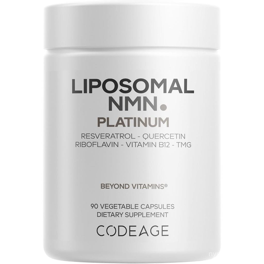 Codeage Liposomal NMN Platinum - อาหารเสริม NMN 500 มก., Nicotinamide Mononucleotide, NAD Precursor 