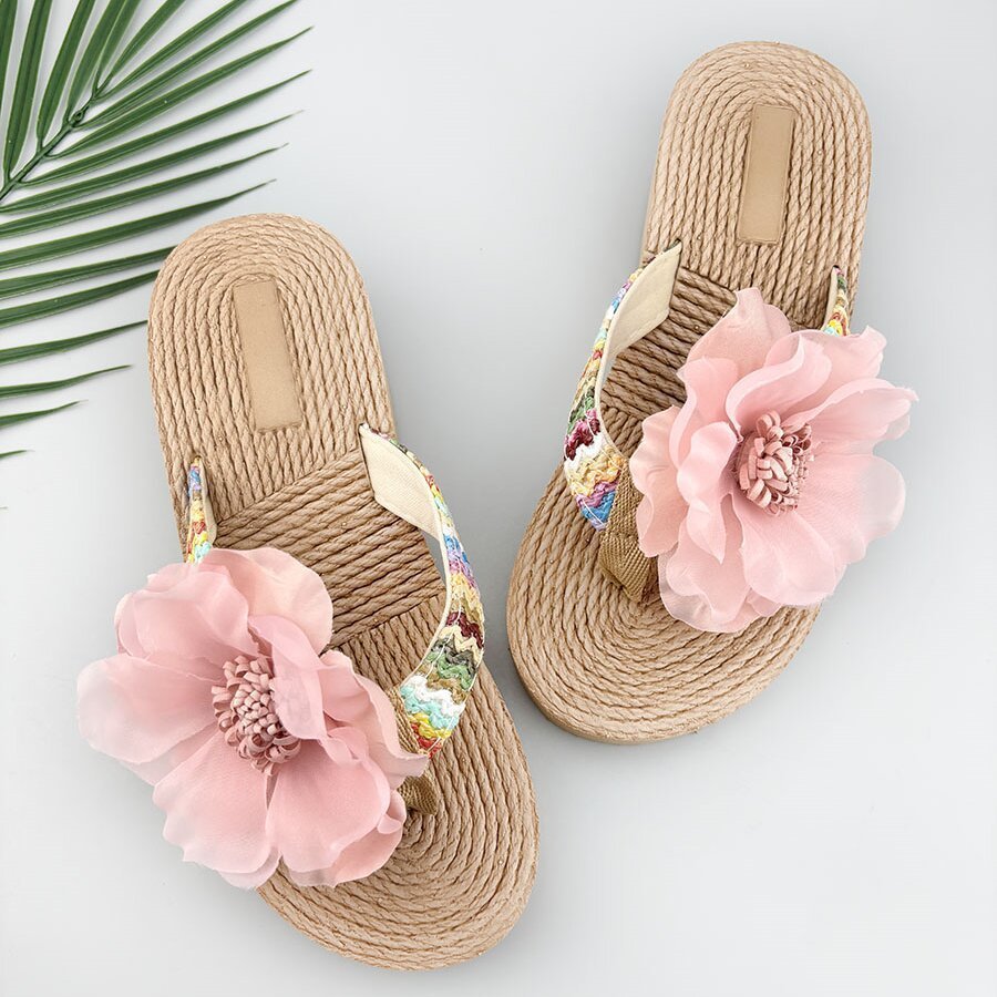 Flip-Flops รองเท้าแตะกันลื่นของผู้หญิงรองเท้าแตะ Simple Bohem
