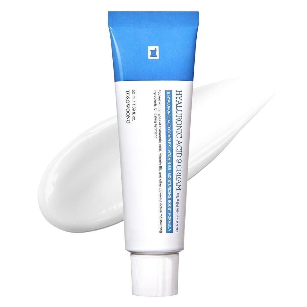 TOSOWOONG Daily Moisturizing Cream มีกรดไฮยาลูโรนิก 9, วิตามินบี 5, คอลลาเจน, ไนอาซินาไมด์ และ ce 8D