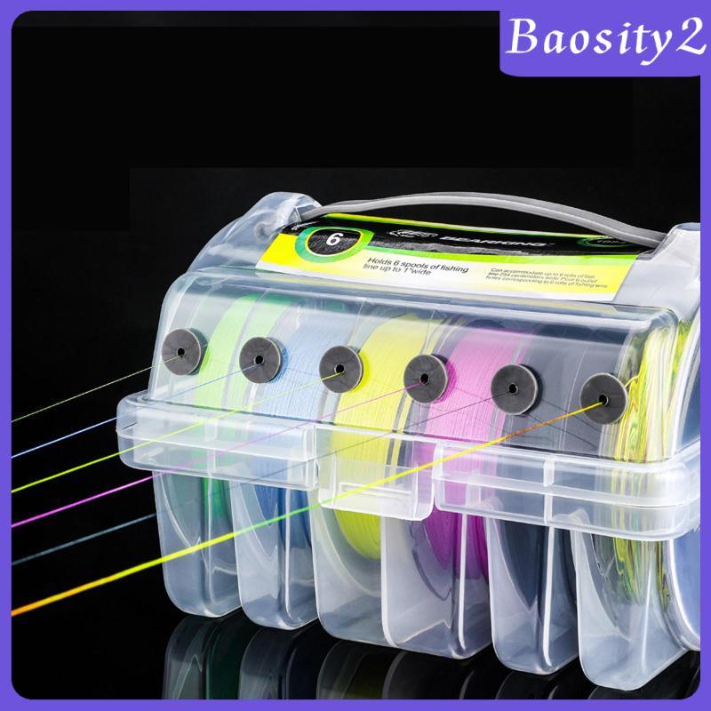 [Baosity2] Fishing Tackle Box 6 Slot Fishing Line Storage เคส PP แบบใสสําหรับการจัดการเส้นแบบถักและม