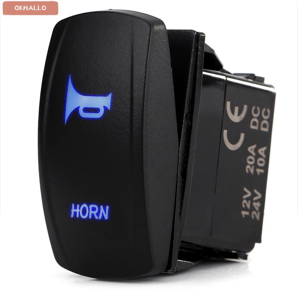 OKHALLO Rocker Toggle Switch, 12V-24V การออกแบบกันน้ําบน Rocker Switch, universal 3 Pin On Function 