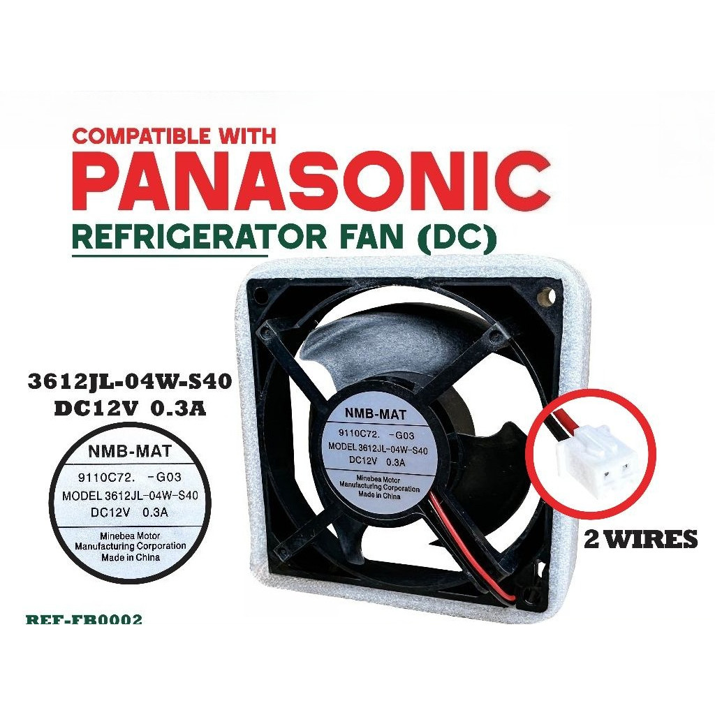 (9.2CM) NR-B191M PANASONIC REFRIGERATOR CABINET FAN ICEBOX FAN 3612JL-04W-S40 DC12V 0.3A