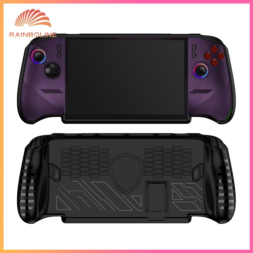 ฝน❤  สําหรับ MSI Claw 8 EX AI Plus เคส TPU พร้อมขาตั้งสามเหลี่ยมฝาครอบมือถือสําหรับเล่นเกมกันลื่น