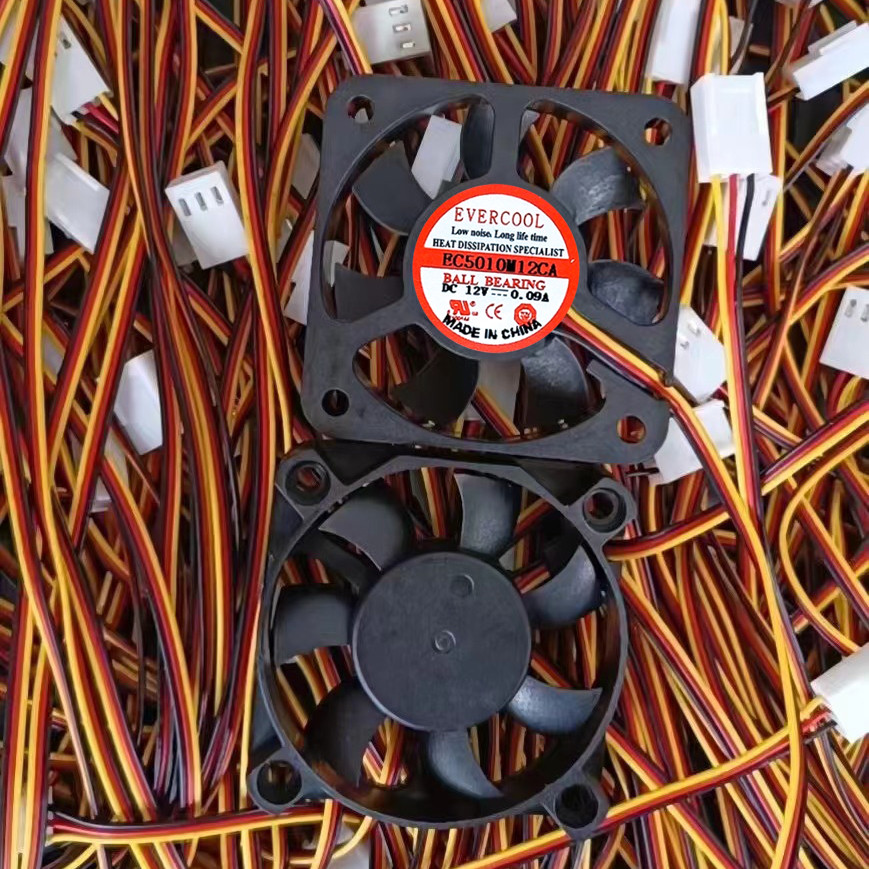 EVERCOOL EC5010M12CA 12V 0.09 A 5010 5 ซม./ซม.แชสซีพัดลมขนาดเล็ก