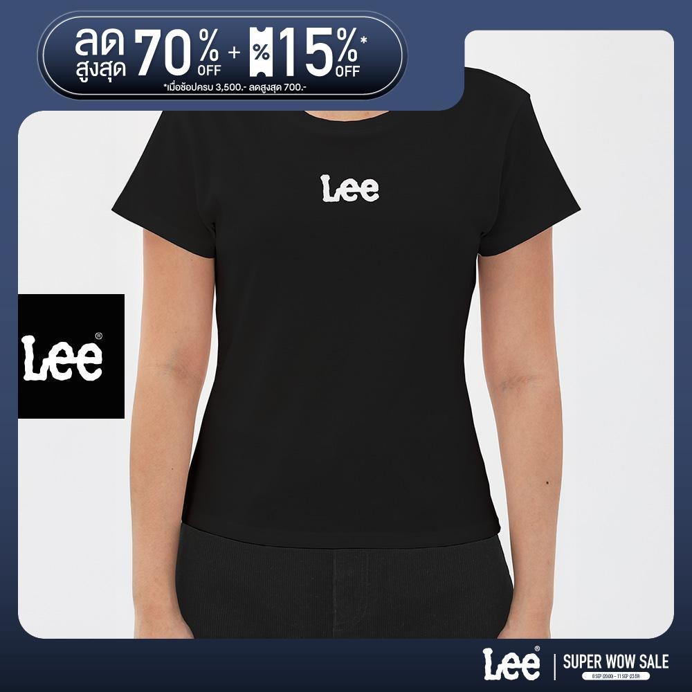 LEE เสื้อยืดแขนสั้นผู้หญิง ทรง Regular รุ่น LE F125WTSSC02 สีดำ