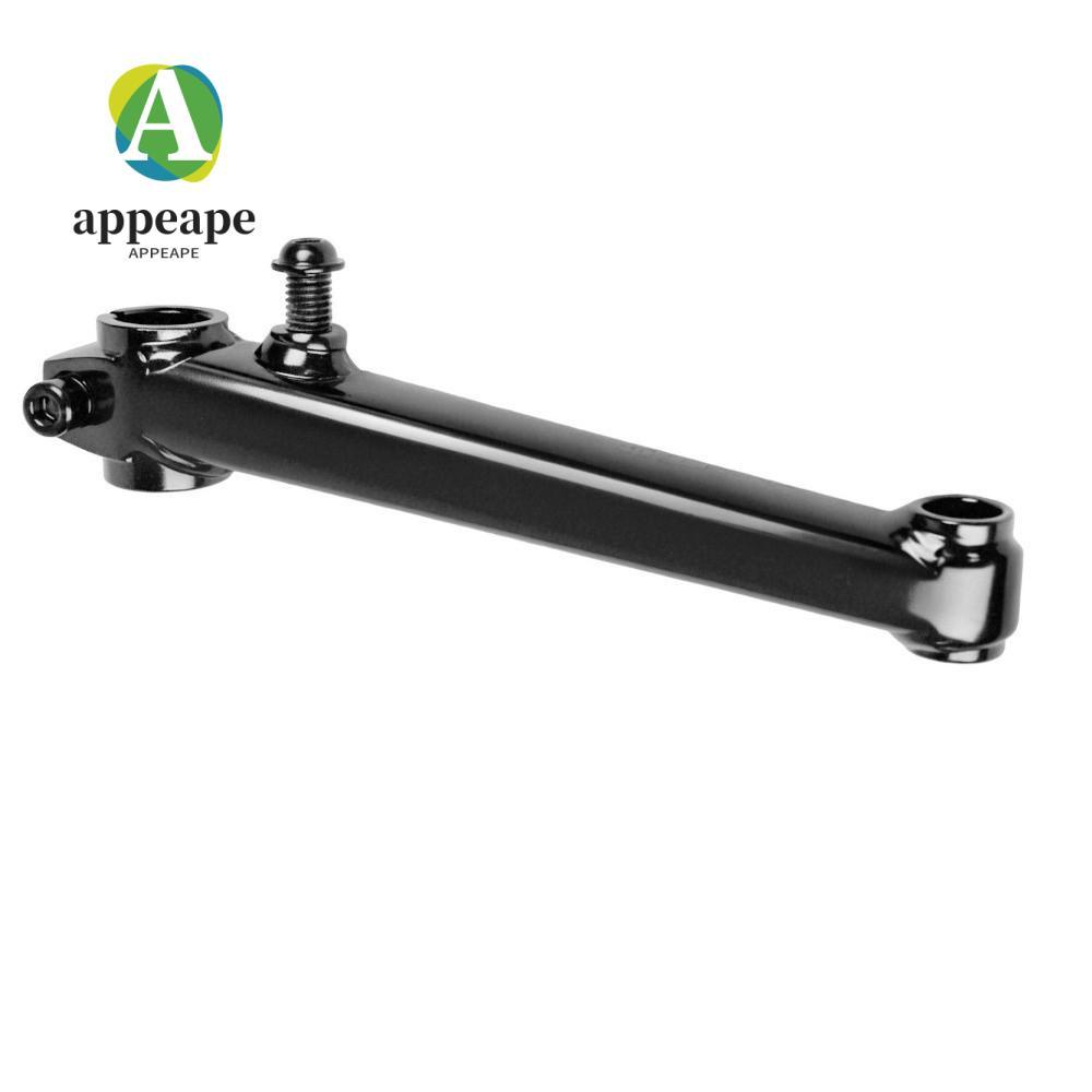 APPEAPE BMX Crank Set, Chronoly Steel Black BMX Crank Arm Set, ทนทาน 170 มม.8T Spline Interface 9/16