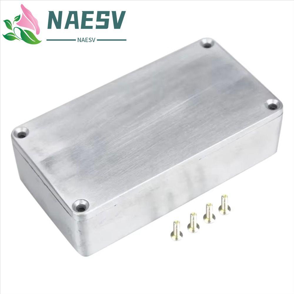 กล่องเหยียบเอฟเฟกต์ NAESV, กล่องอลูมิเนียม 1590B, เปลี่ยนทนทานพร้อมสกรู เคสเอฟเฟกต์กีตาร์สีเงิน 1590