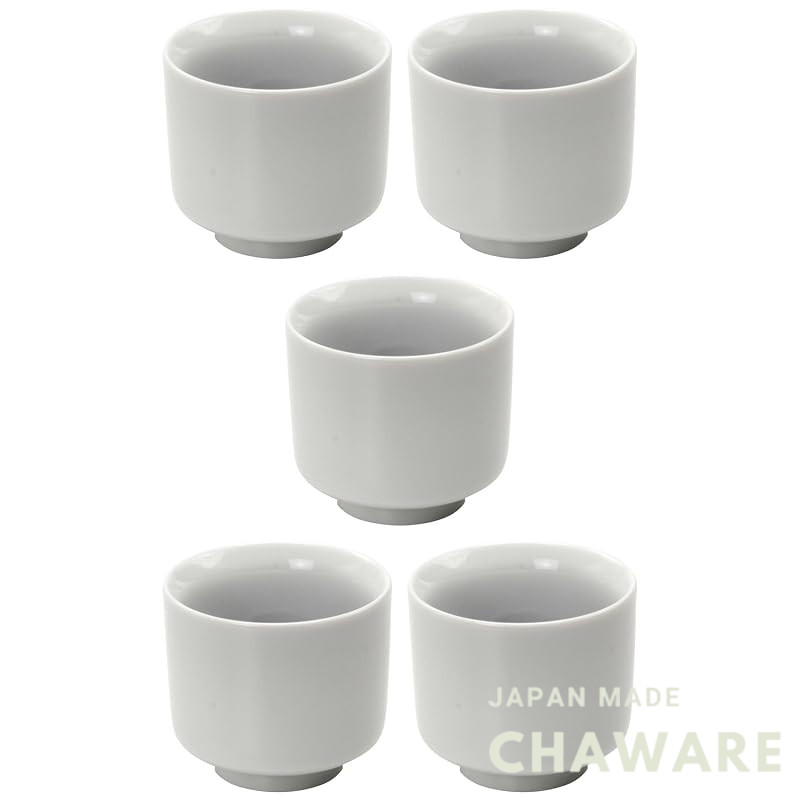 Mino-yaki Japanese Sake Cups 5-Piece Ochoko Set 140ml Tasting Cups Microwave & Dishwasher Safe