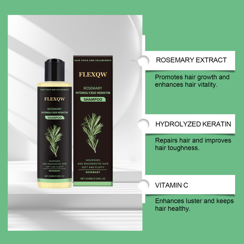 พร้อมสต็อก พร้อมสต็อก Rosemary Herbal Essence Shampoo Nourishing Care Hair Fluffy Shampoo 268g9.8