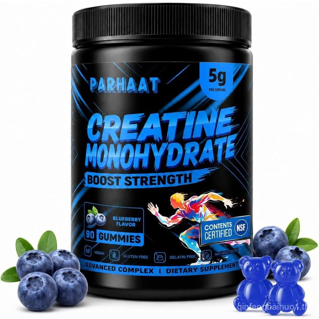 NSF Certified Creatine Gummy Creatine Monohydrate 5g สําหรับผู้ชายและผู้หญิง Boost Strength และ Endu