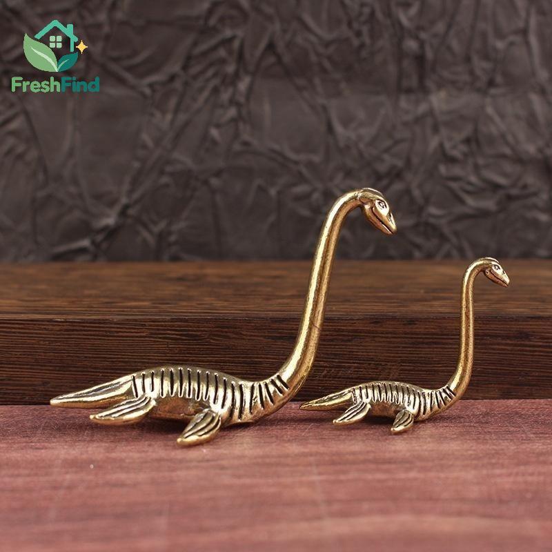 [Find] Handmade ทองเหลืองโบราณ Loch Ness Monster Figurine 1 ชิ้น Vintage เครื่องประดับสะสมสําหรับห้อ