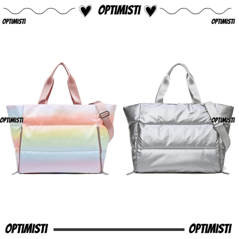 OPTIMISTI8E Women Gym Bag, Nylon Waterproof Sports Bag, Large Capacity Soft Wet and Dry Separation Y