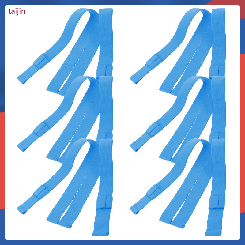 6 ชิ้น Band ยืดหยุ่นดําน้ําหน้ากากสายคล้องฝาครอบ 6.00X4.00X4.00 ซม. Sky- taijin