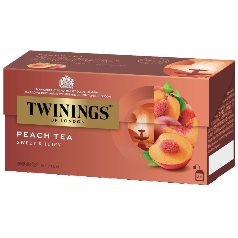 ทไวนิงส์ชาพีช 2กรัม แพค 25 Twinings Tea Peach 2g. Pack 25