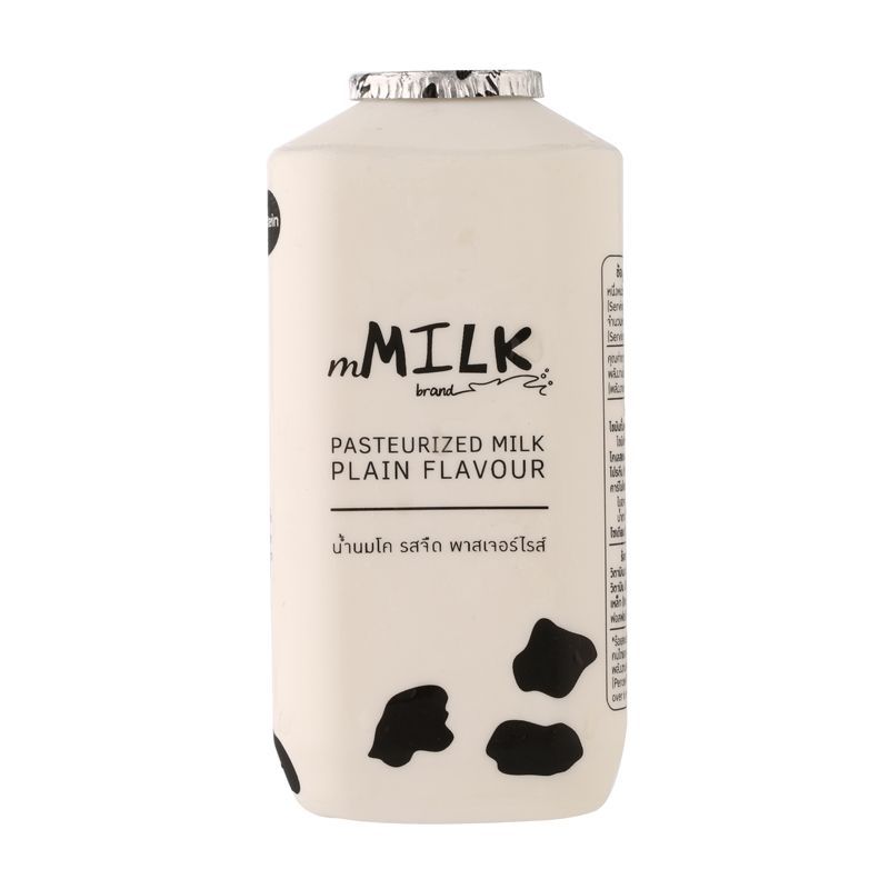 เอ็มมิลค์นมพาสเจอร์ไรส์รสจืด 180มล. Mmilk Pasteurized Milk Plain Flavour 180ml.