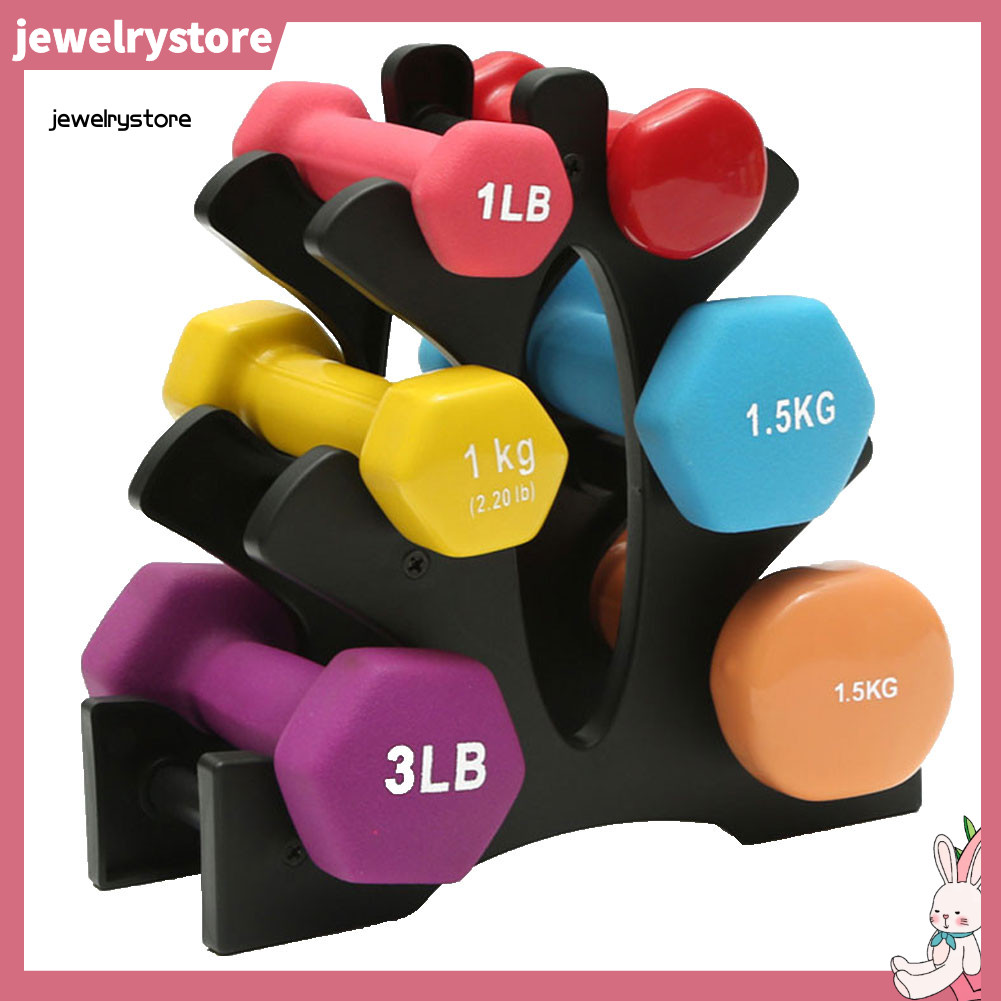 JEW Home Fitness การออกกําลังกายยกน้ําหนักชั้นวางดัมเบลที่วางขาตั้งขายึดพื้น