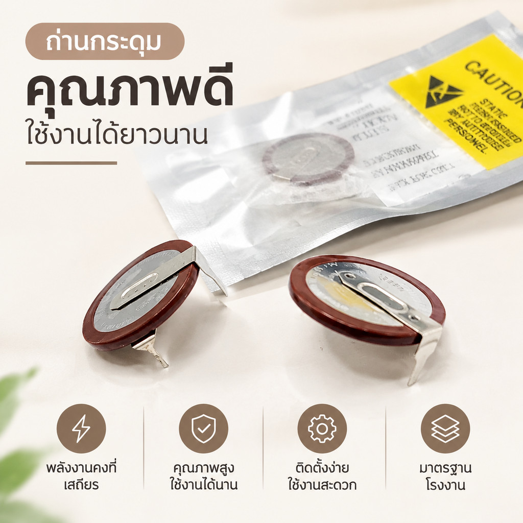 ถ่านBMW ขา 90 องศากระดุม Panasonic VL2020 3V(ชาร์จได้) สำหรับกุญแจรีโมท BMW และรุ่นอื่นๆ ถ่านนาฬิกา